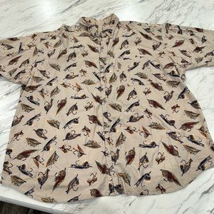 Columbia Fishing Lure Short Sleeved Button Down